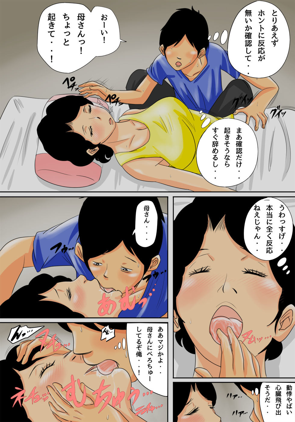 眠ったお母さんをヤリたい放題! 画像1