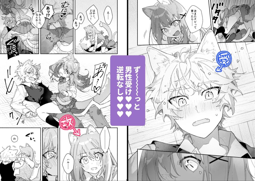 ♂が受け。ネコちゃん×ネコくん 画像4