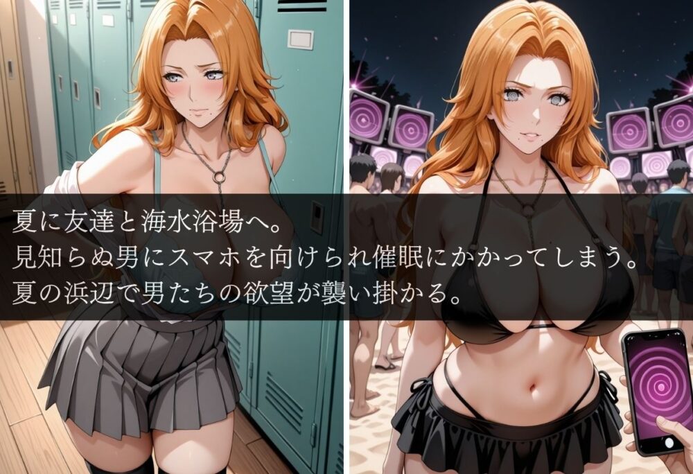 浜辺で堕ちた少女の催●調教録〜乱菊編〜 画像1