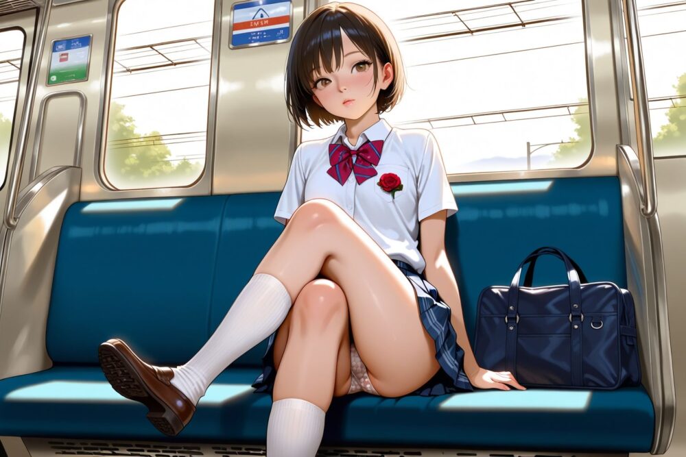 見てるのはスカート。でも本当は… 画像9