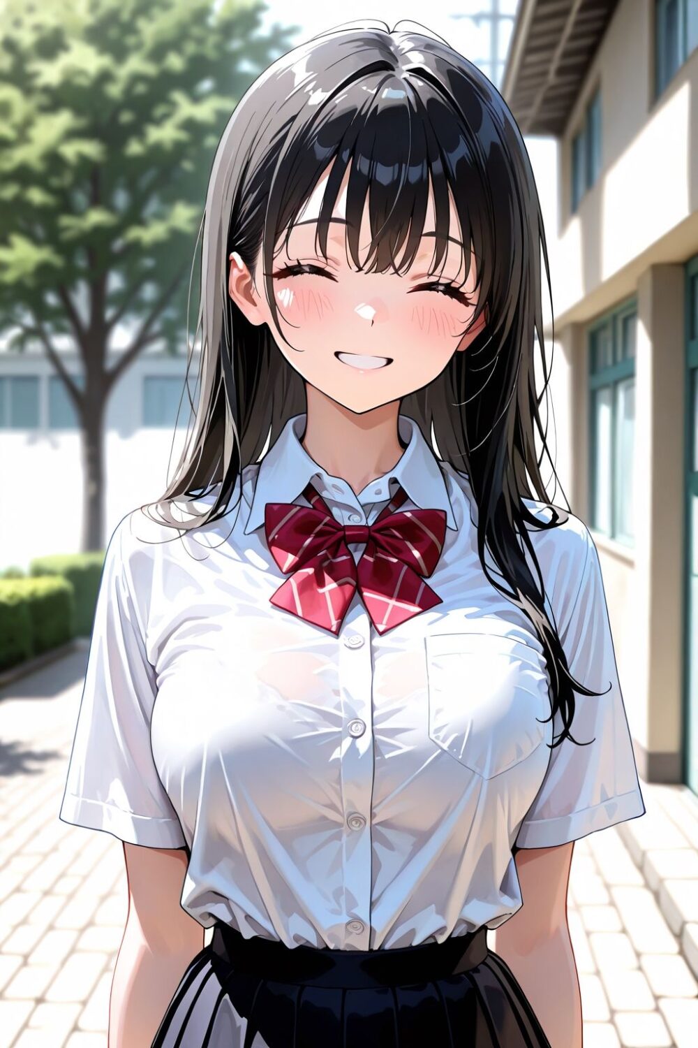 クラスの清楚ちゃんは、巨根男子との生ハメセッ○スがやめられない 画像1