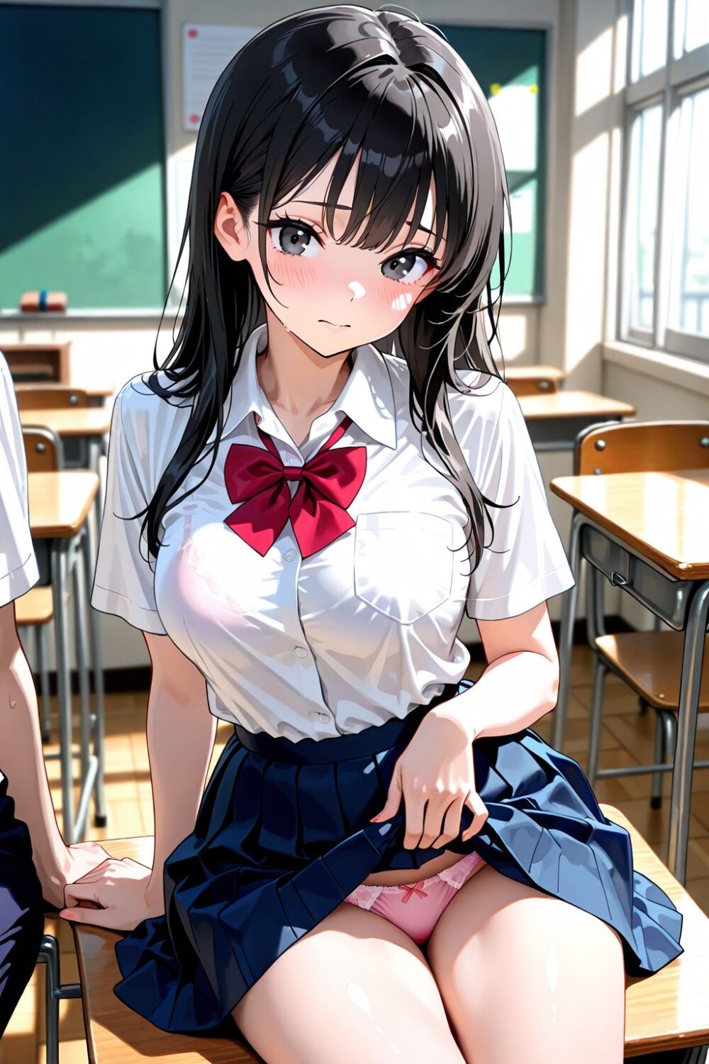 クラスの清楚ちゃんは、巨根男子との生ハメセッ○スがやめられない 画像2